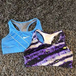 Two Nike sport bras size small